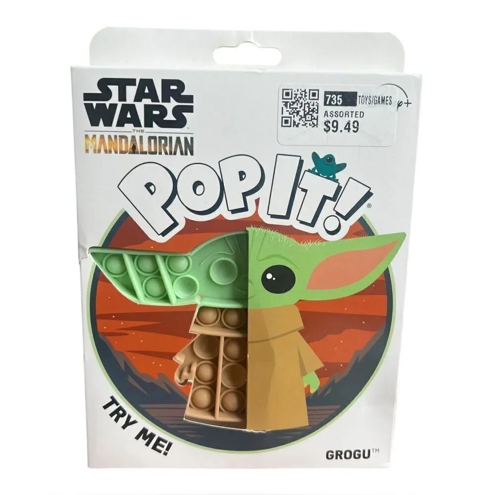 Disney Star Wars Grogu Pop It The Mandalorian Fidget Toy Sensory Calm New